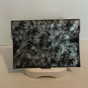 It Cosmetics Black and Silver Makeup Bag Clutch NWOT